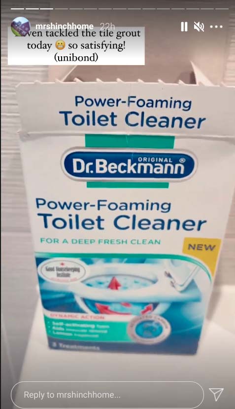 Dr Beckmann's foaming toilet cleaner is her favourite