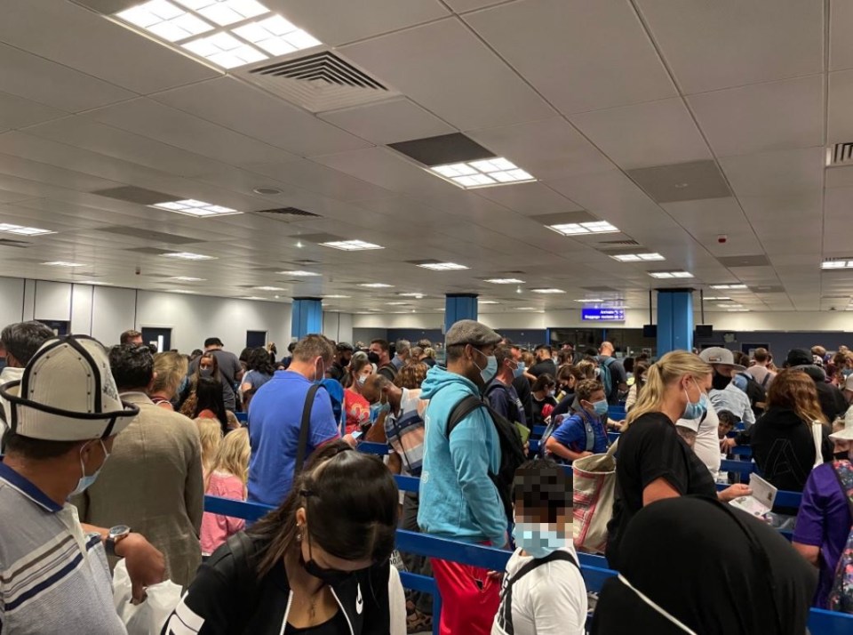 Passenger shave called the long waits "horrific" - with some even fainting in the queues