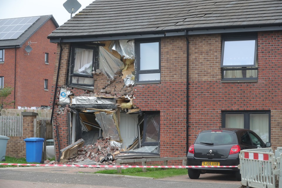 A home was destroyed in a 'deliberate crash' as kids fled in terror