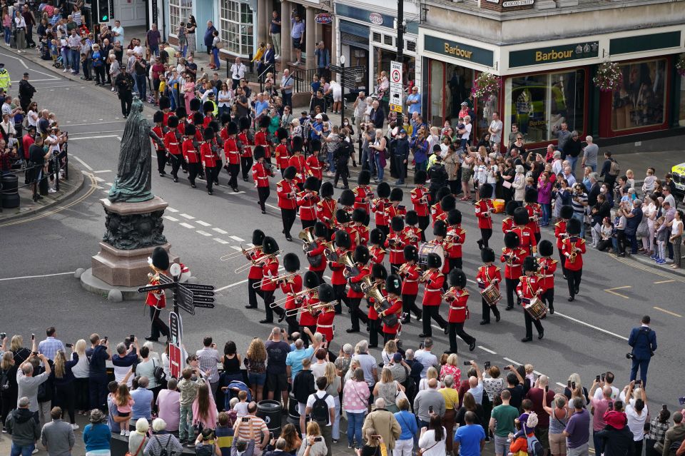 A special changing of the guard ceremony during took place at Windsor Castle on Saturday