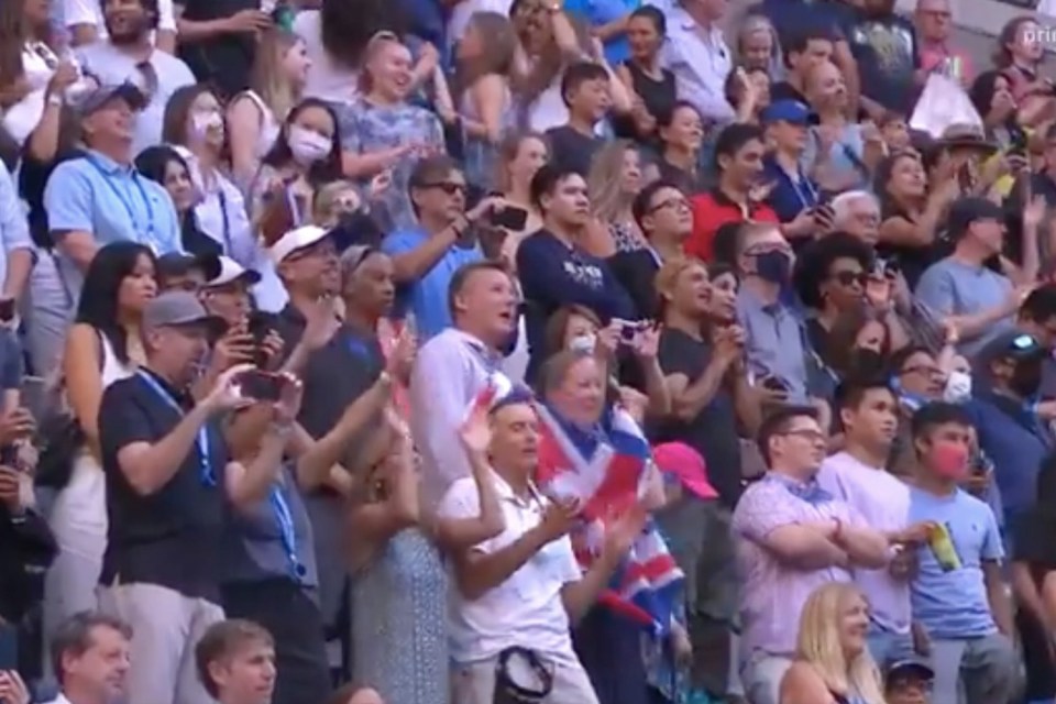 The crowd at the US Open final serenaded Emma Raducanu after her win