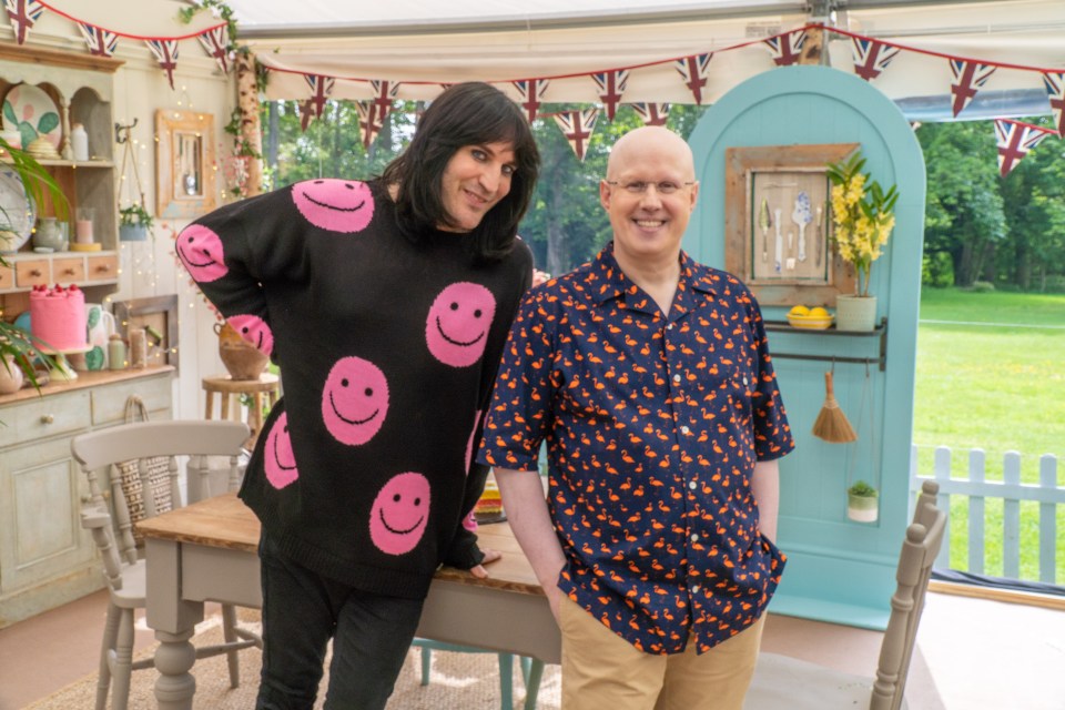 Noel Fielding and Matt Lucas also share the Bake Off narrating duties