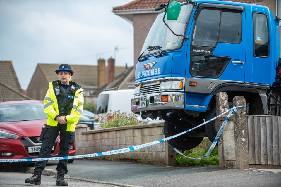 Police rushed to the scene in Mangotsfield