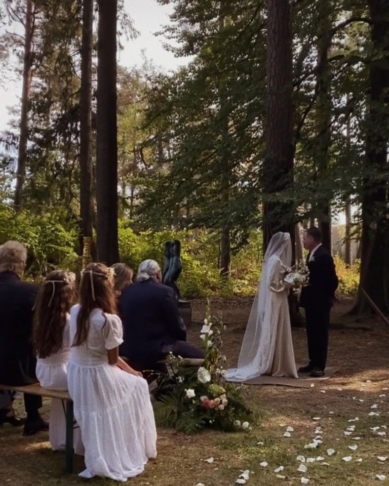 They tied the knot in front of friends and family