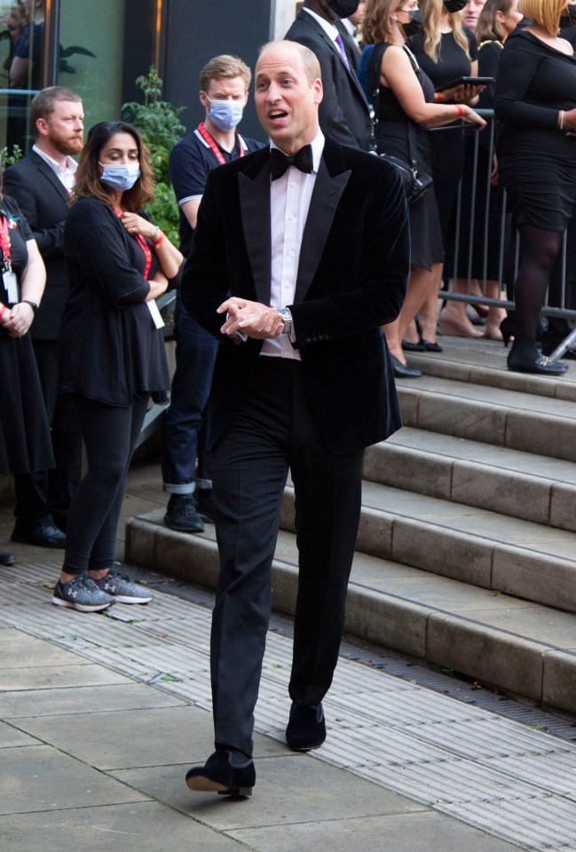 Prince William arriving for last night's event