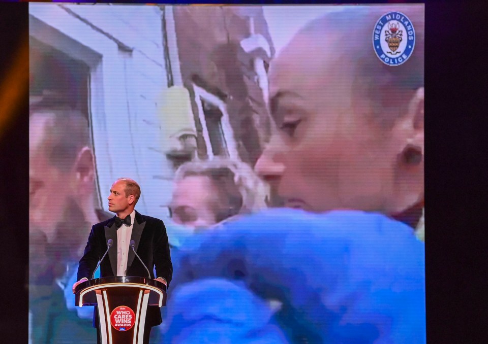 Prince William descibed the horrifying attack, as a video of it played out behind him