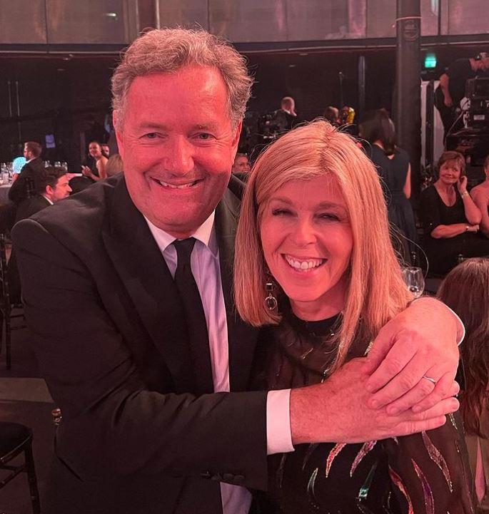 Piers reunited with Kate at last night's Who Cares Wins