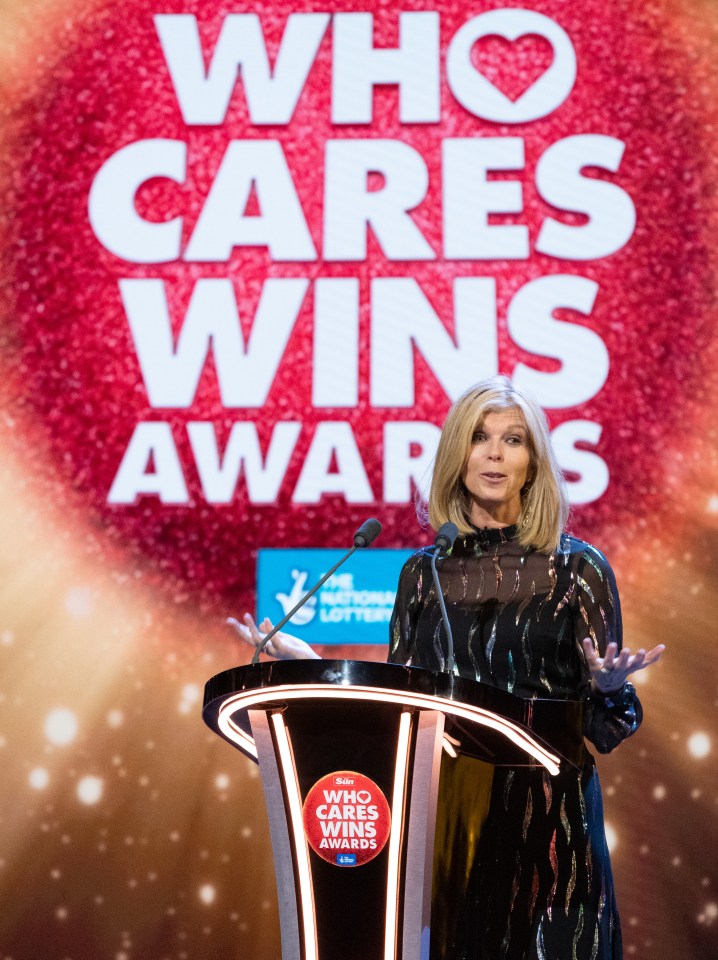 Kate Garraway at The Sun's Who Cares Wins Awards