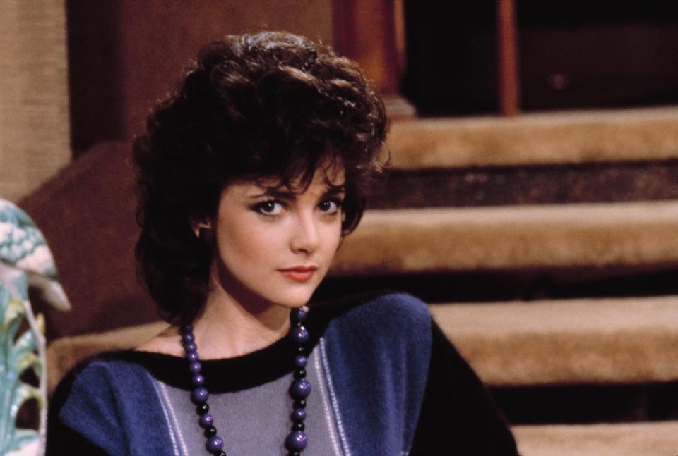 Emma as heiress Fallon Carrington Colby in 80s drama Dynasty