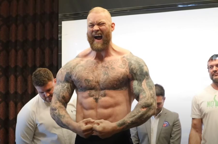 Hafthor Bjornsson weighed in three-and-a-half-stone heavier than his next boxing opponent