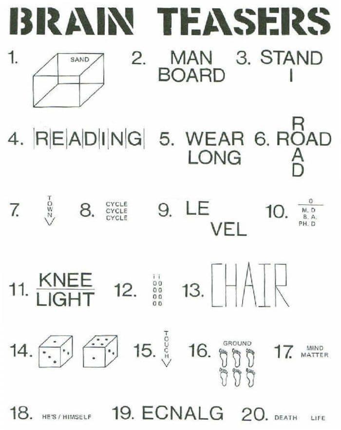 Can you name all the famous phrases in this rebus puzzle?