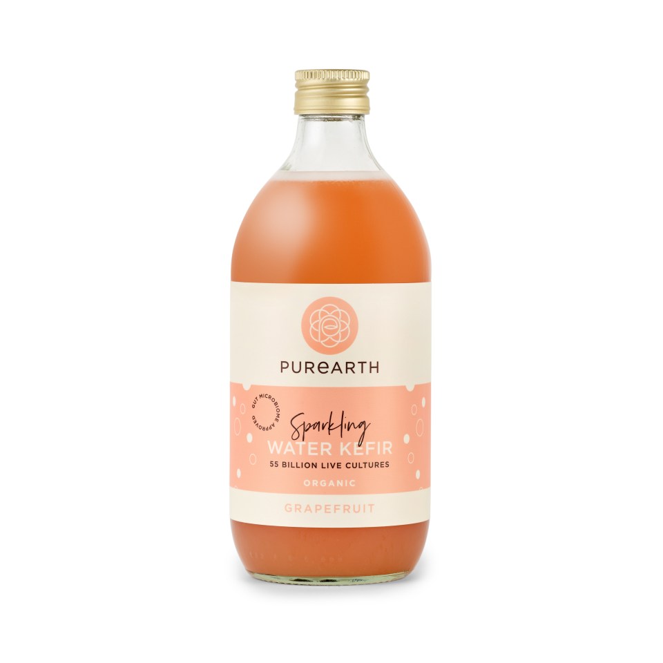 The UK’s first dairy-free water kefir from Purearth with a sharp and zesty taste of grapefruit