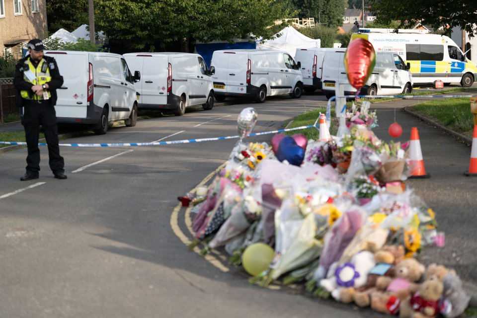 Tributes left at the scene today