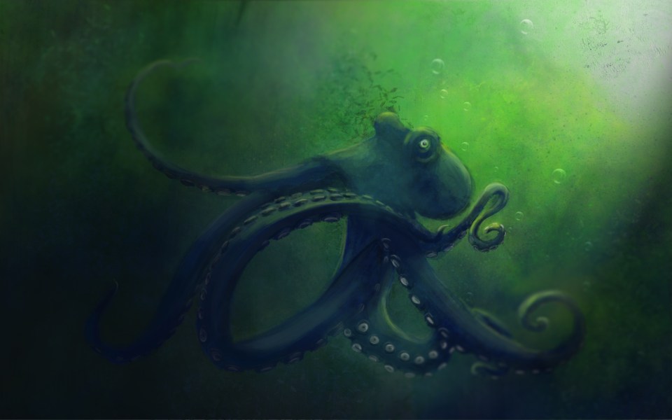 An artist's impression of the Kraken, a mythological sea monster