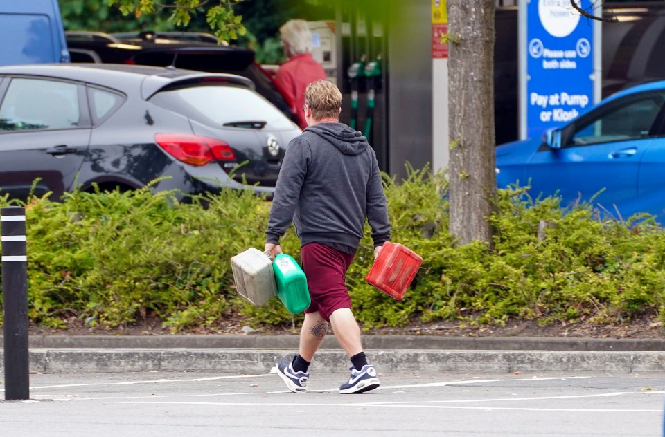 Drivers are starting to fill up jerry cans with petrol