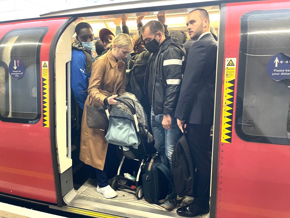 The tube was packed today as Londoners ditched their cars