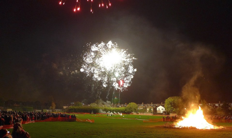 The old bonfire at the Dulwich Sport Club