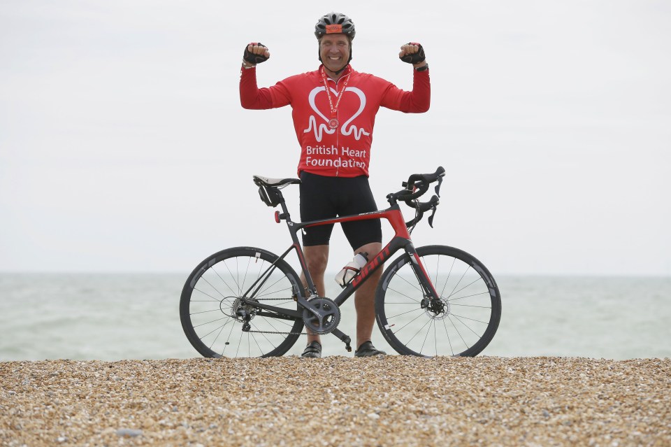 Keen cyclist David took part in the 100 mile London to Brighton event