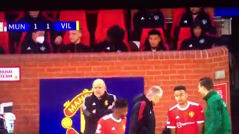 Donny van de Beek was visibly angry as he was snubbed for Fred and hurled chewing gum at the dugout