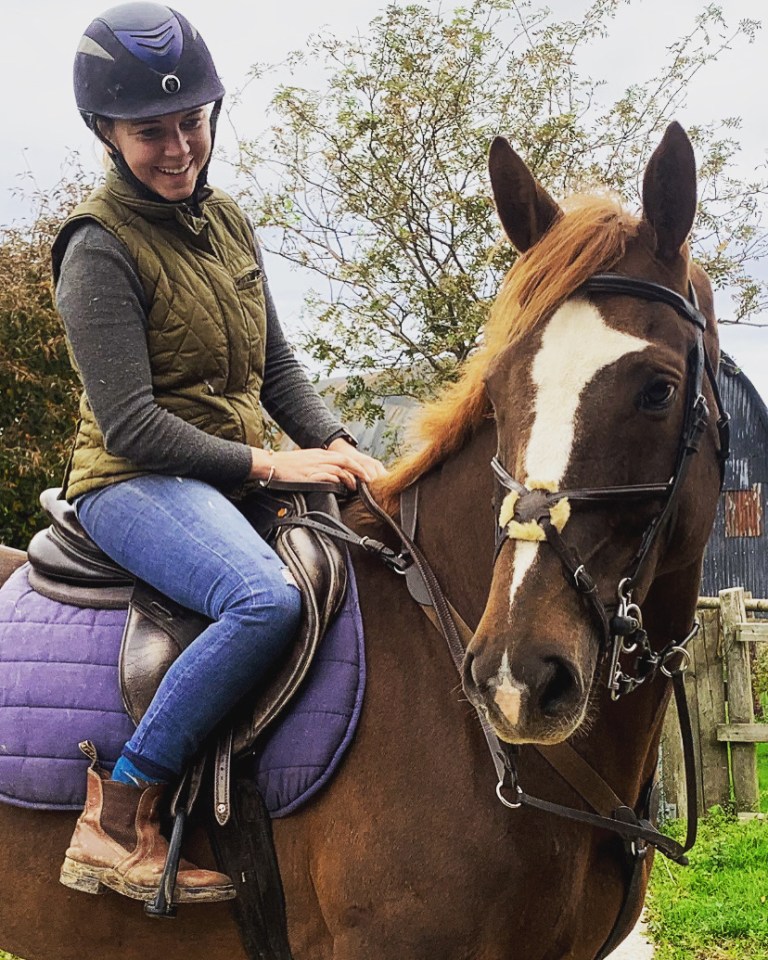 Katie Ayres, 28, is a nanny and horse-riding instructor from Ludlow