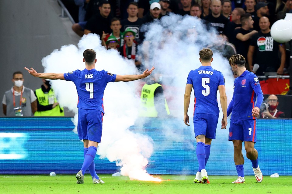 England players suffered racial abuse from Hungary fans and also had missiles thrown at them in Thursday’s win in Budapest