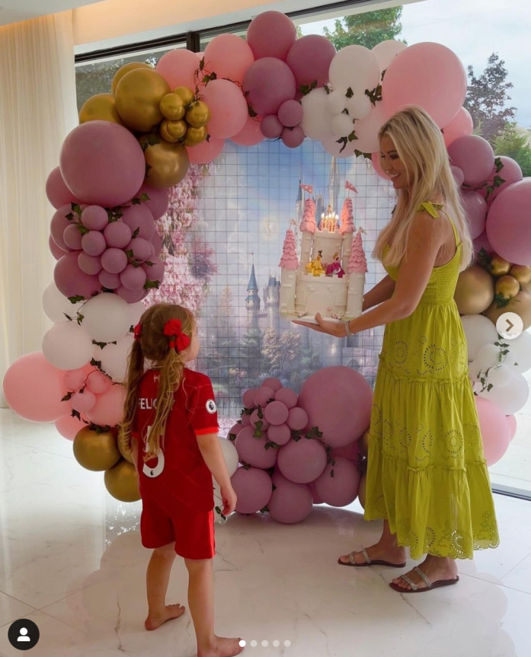 Christine threw a sweet bash to celebrate Felicity turning 5