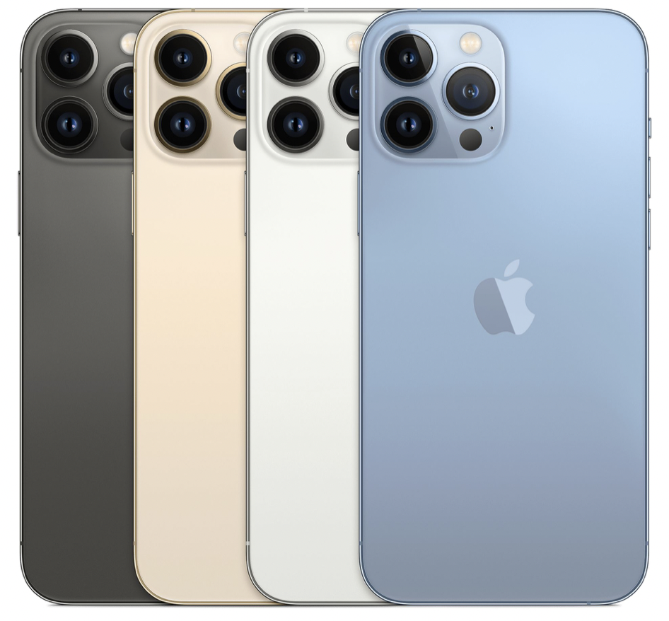 There are four colour options available for the iPhone 13 Pro and iPhone 13 Pro Max