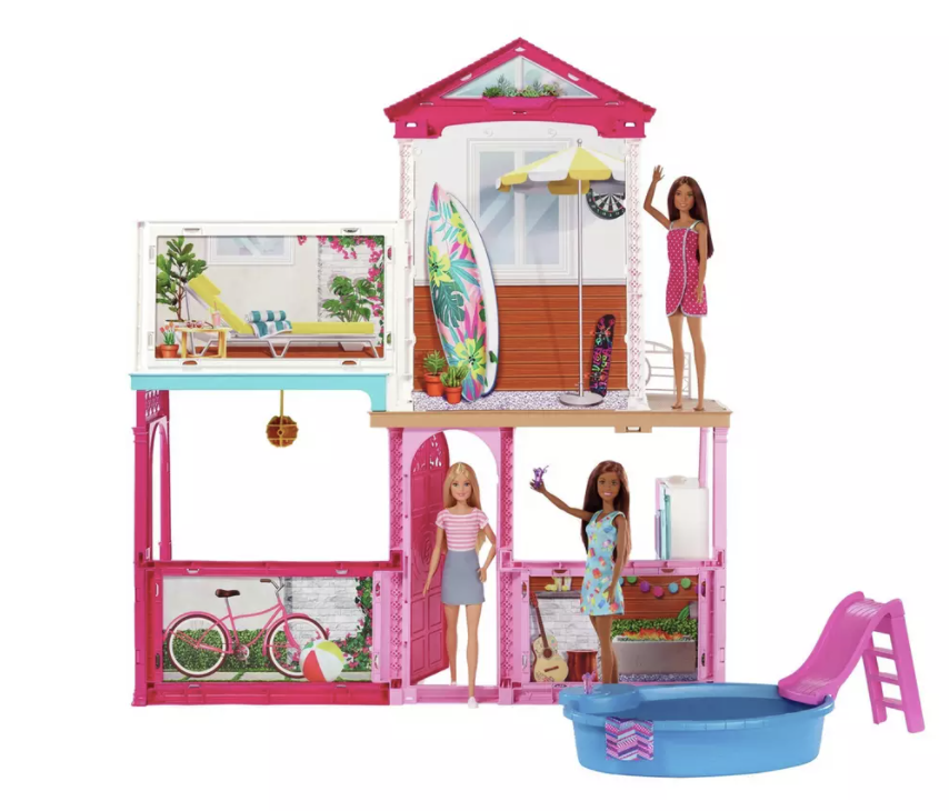 The summer isn't over yet, at least not when you're playing with these Barbies