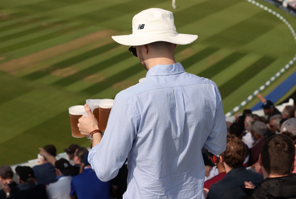 Fans are allowed to drink from their seats at cricket matches