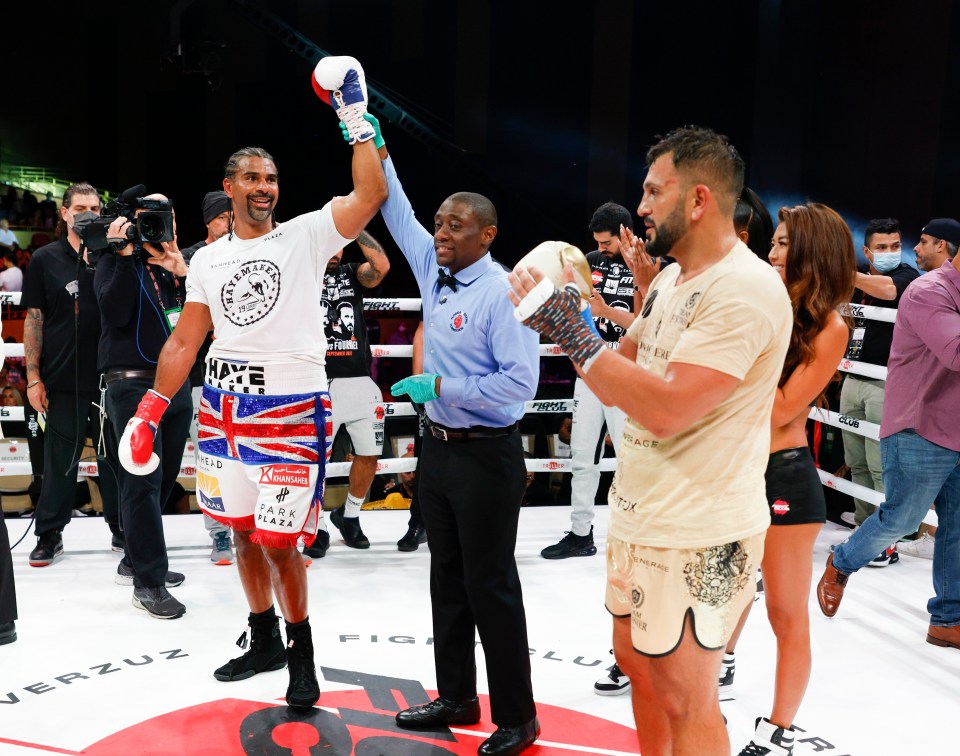 David Haye easily won his comeback fight against Joe Fournier