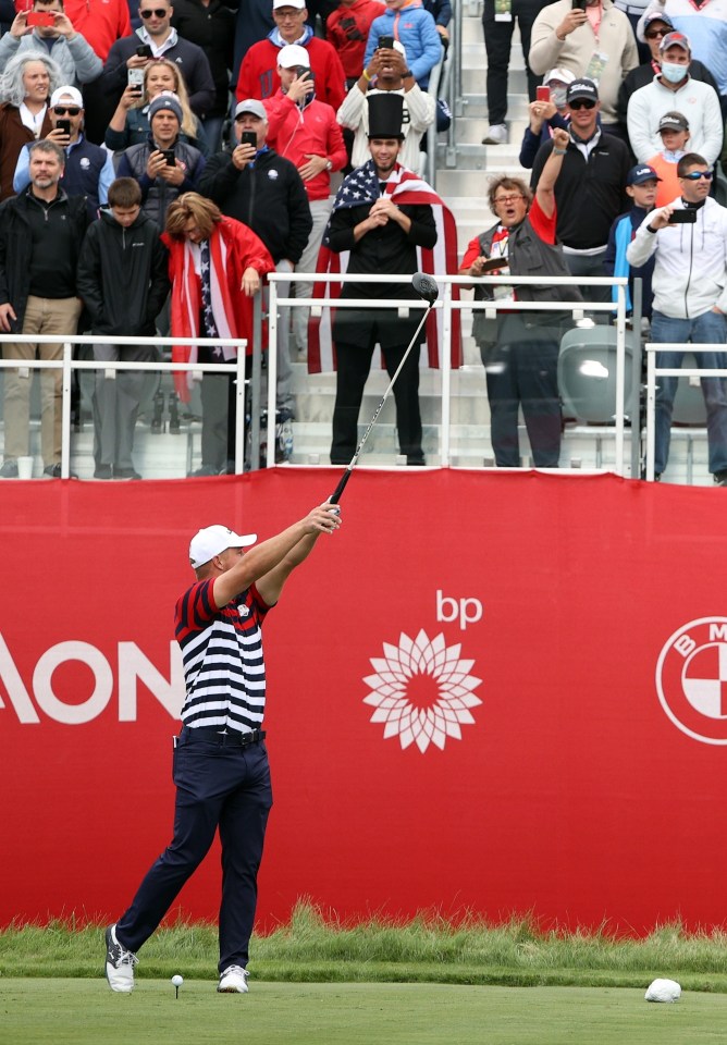 DeChambeau sent fans wild after driving the ball 350 yards off the tee