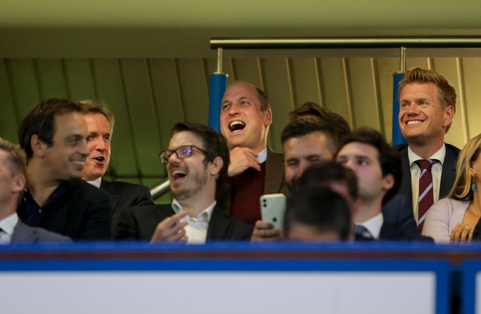 Prince William watching his beloved Aston Villa at Chelsea this week