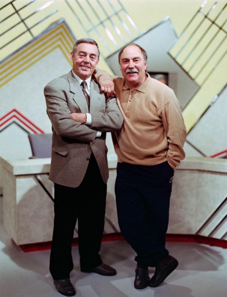 Ian St John and Jimmy hosted ITV’s Saint & Greavsie for seven years