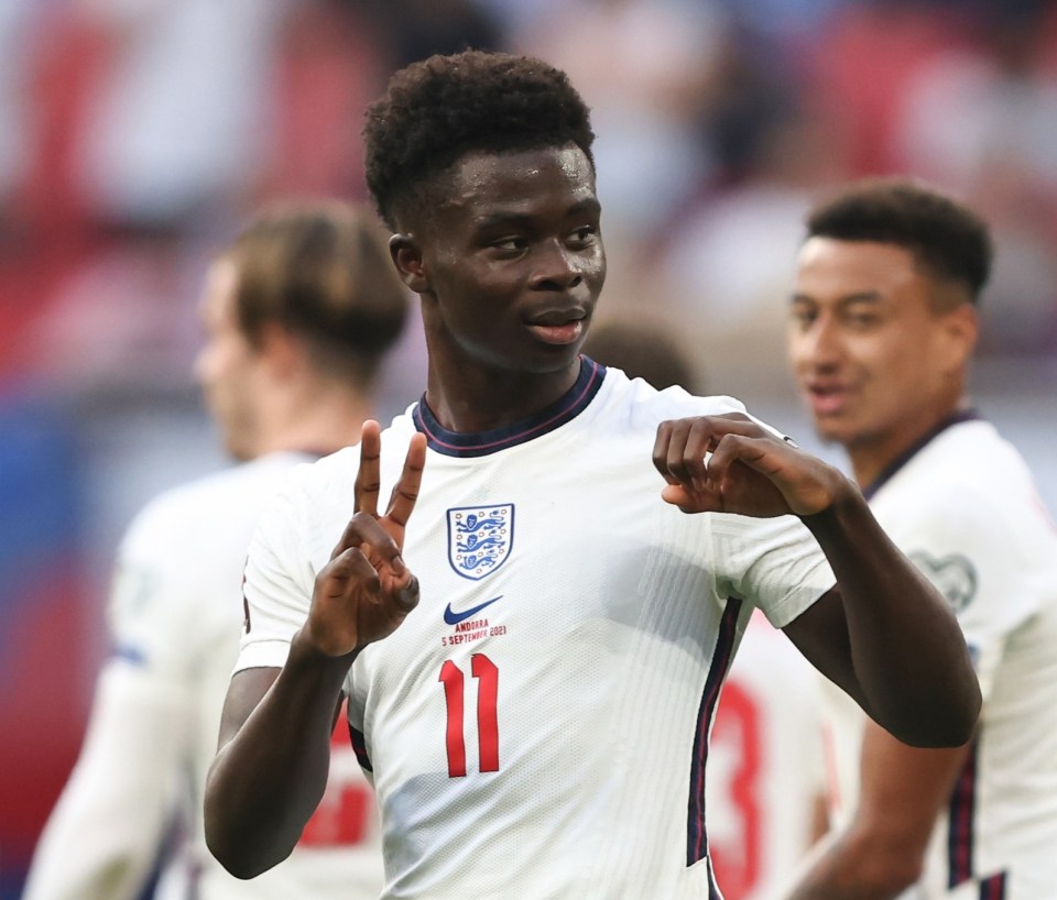 Bukayo Saka scored for England on his 20th birthday