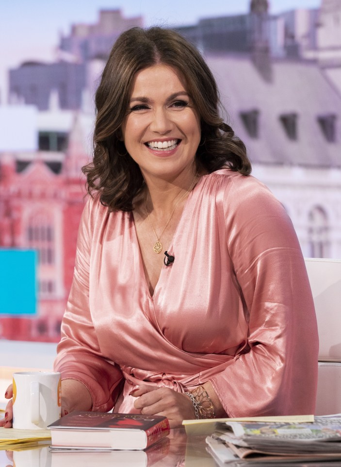 Susanna Reid's pink silk wrap dress has been mocked on today's Good Morning Britain