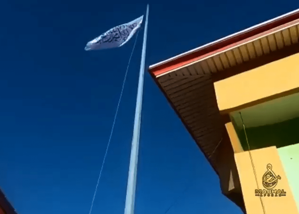 The flag was hauled high over the govenour's house