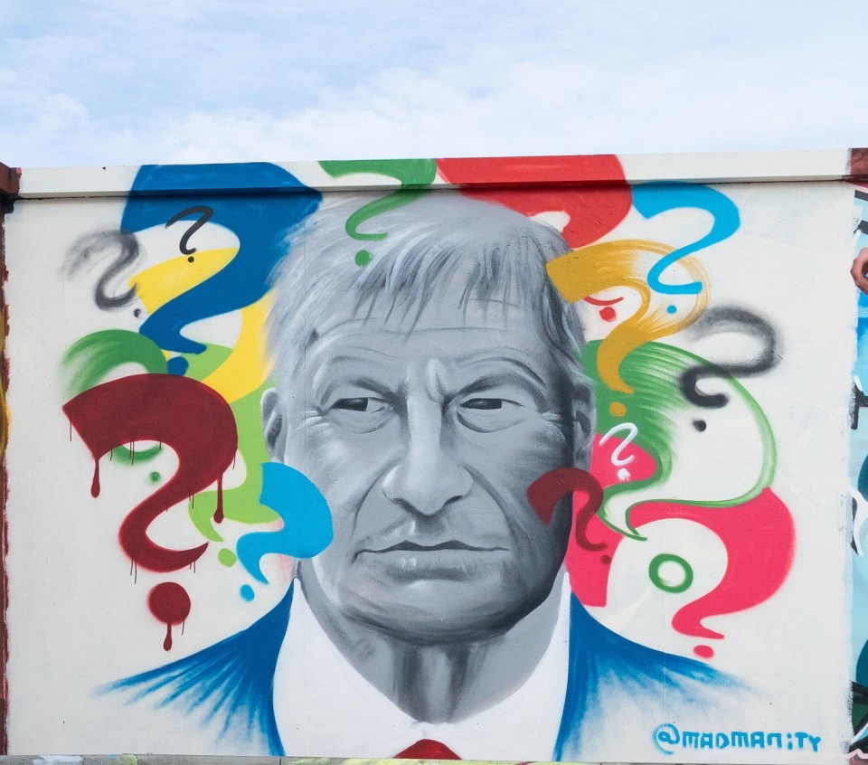 A mural paying tribute to late Sir David by local Artist Madmanity, at a skate park in Leigh-on-Sea, Essex