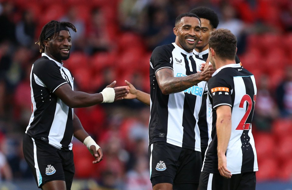 Allan Saint-Maximin, left, and Callum Wilson. centre, will be kept on