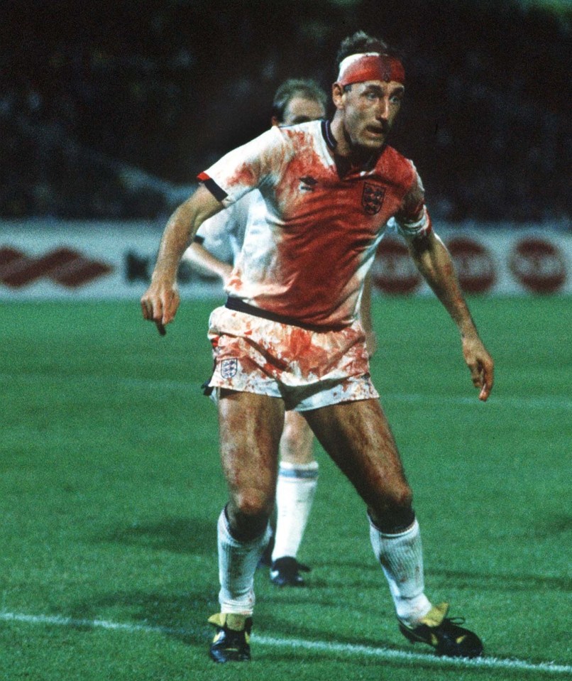 Terry Butcher was renowned for his fearless defending and aerial prowess, once playing on against Sweden blood-soaked with a head injury