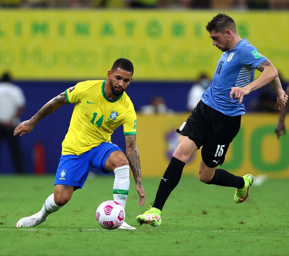 Luiz played the last 20 minutes of Brazil's 4-1 win over Uruguay