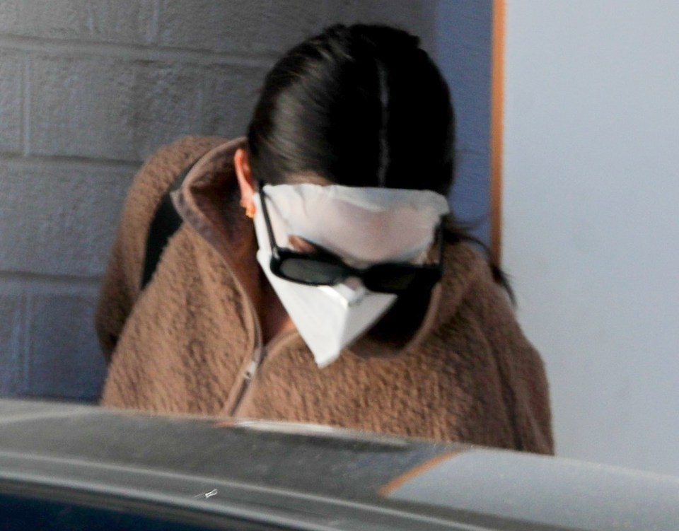 Kendall Jenner was snapped with what appeared to be a white collagen outside a Beverly Hills plastic surgery clinic