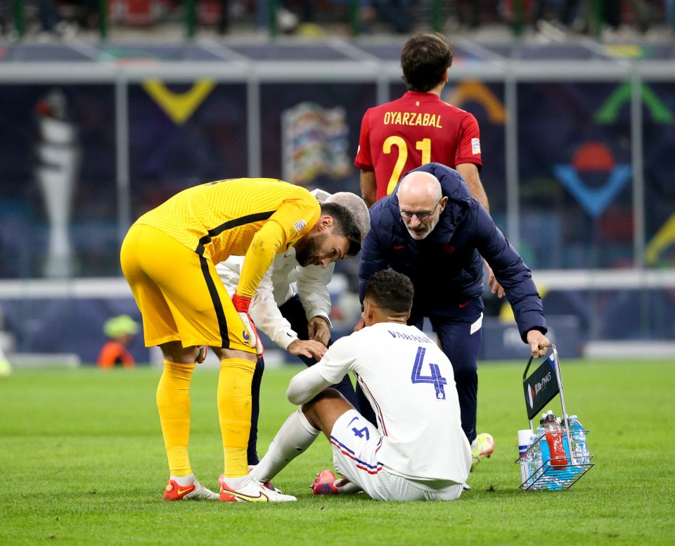 Man Utd star Raphael Varane sustained a groin injury while on international duty and will now be out for ‘a few weeks’