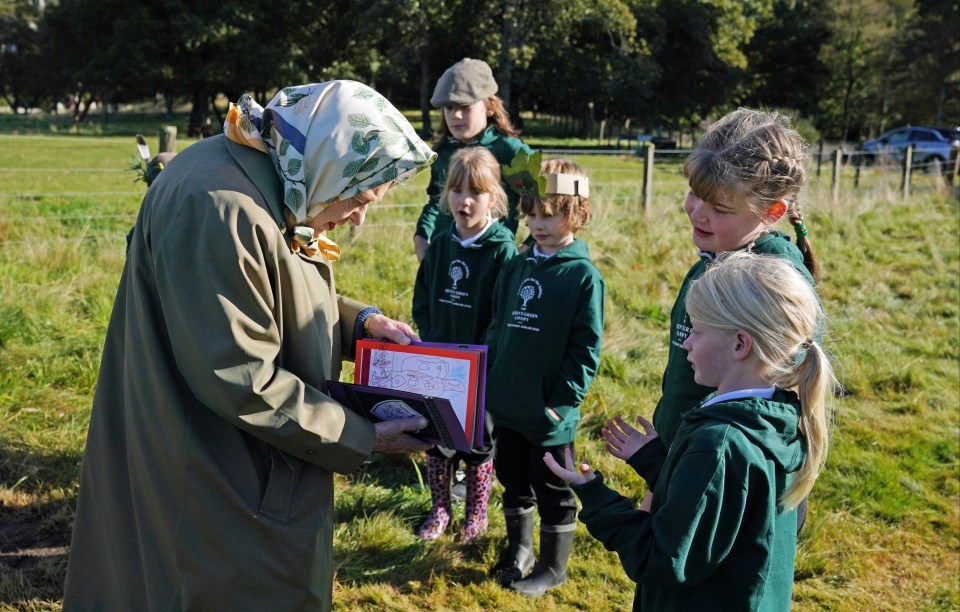 She and her son planted a tree at the Balmoral Cricket Pavilion to mark the start of the official planting season at the 50,000-acre Scottish estate