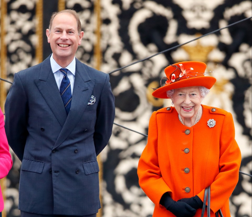 Her Majesty was joined by her son Prince Edward for the launch of the Commonwealth Games baton relay at Buckingham Palace