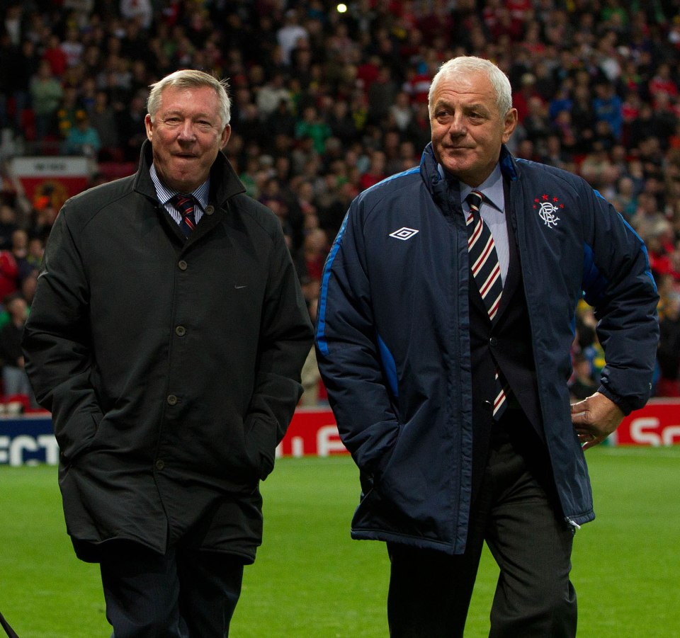 Sir Alex Ferguson pictured with Walter Smith