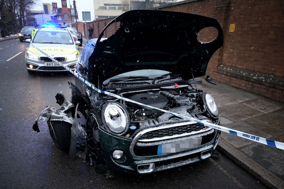 His mini was involved in the smash