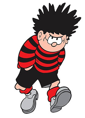 Beano comic character Dennis the Menace