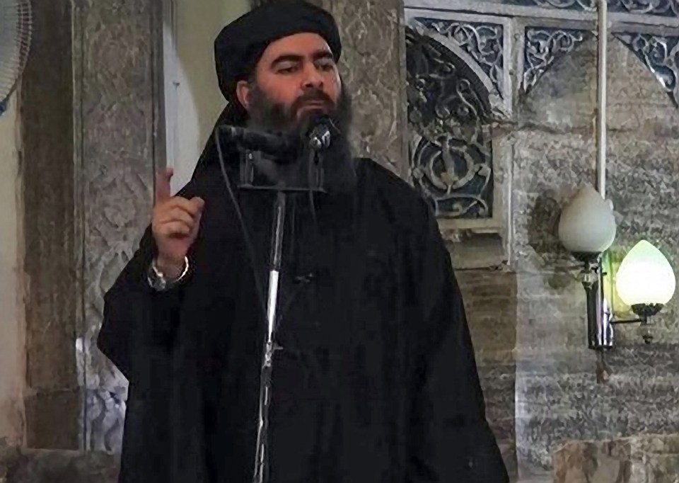 Baghdadi announcing the creation of ISIS' so-called caliphate in Mosul in 2014