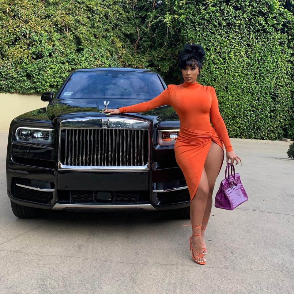 Cardi B owns numerous flashy cars – despite not having a driving licence