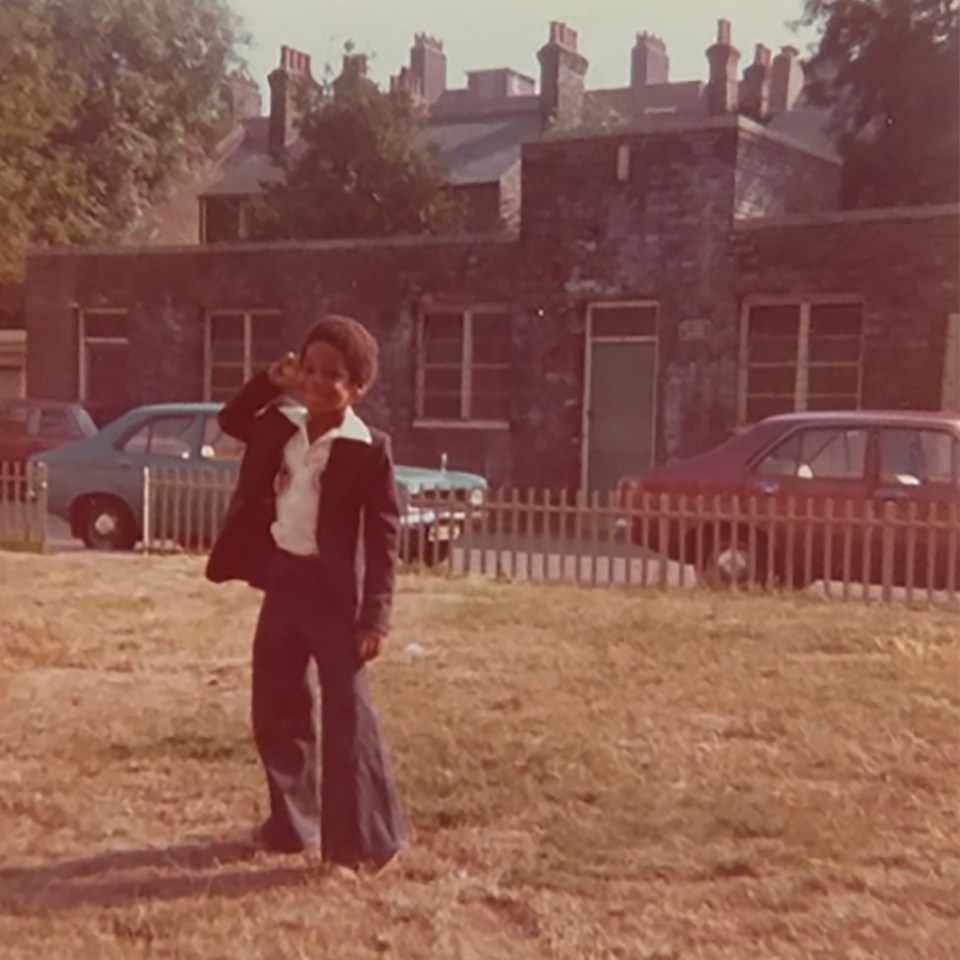 Jay Blades as a young boy in East London in the Seventies